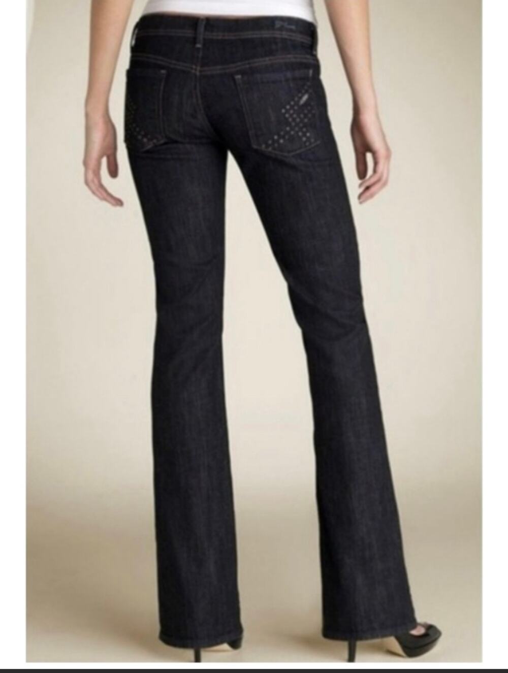 COH Citizens of Humanity low rise grommet studded Bootcut jeans 27